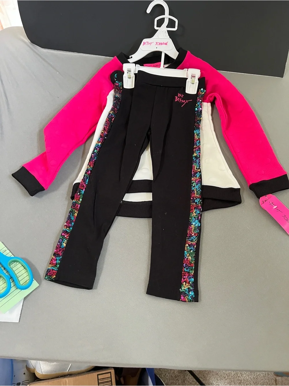 Kids Panda Face Pajama Set - Pink & Black